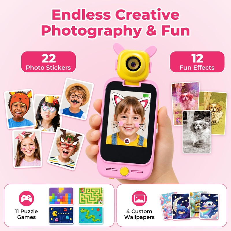 Kids Smart Phone Gifts for 3 4 5 6-8 Year