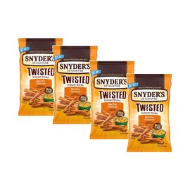 Snyders of Hanover Nacho Cheese Twisted Pretzel Sticks, Sharing Size Bags (4 Bags)