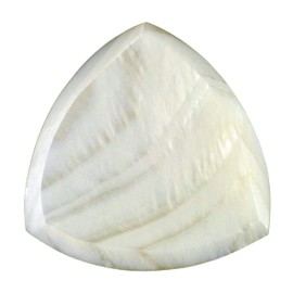 White Abalone Shell Guitar Or Bass Pick - 2.0 mm - 346 Wedge Triangle Shape - Handmade Specialty Exotic Luxury Plectrum - 12 Pack