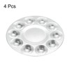 sourcing map 4pcs Paint Palette Tray 6.7" 10 Wells Aluminum
