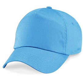 Basecap Cap 5 Panel Cap Velcro Size Unisex Many Colours - Unisex, Cotton, Pale blue