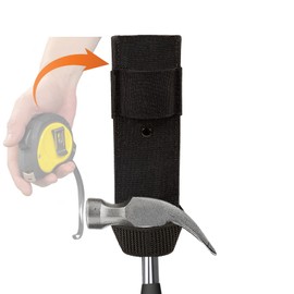 Hammer Holder Loop,Hammer Holster Clip on 7" X 2" Tool Belt and Tape Measure Holder Drill Impact Tool Holster for Tape Measure,Heavy-Duty Drill Belt Holder Hook Holster,Black