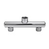Double Shower Head Manifold Brushed Nickel