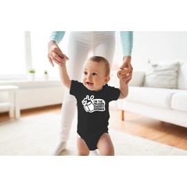 Belle Homie I'm The Reason Daddy Drinks - Funny Baby Essentials Bodysuit - Baby Boy Clothes Newborn Outfits (12 Months, Black)