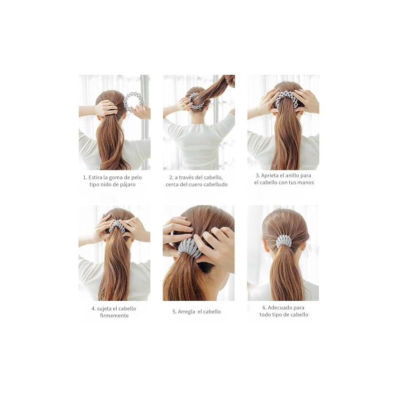 Triko Set de 7 Pinzas para Cabello de Nido de