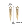 Women’s Star Tassel Earrings Crystal Dangle Star Earrings Long Star