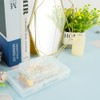RUITENG 36Pcs Mixed Sizes Plastic Rectangular Small Storage Containers Clear