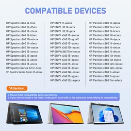 Stylus Pen for HP Envy X360 Pavilion X360 Specter X360 Spectre X2 Envy X2 Rechargeable MPP 2.0 Tilt Active Pen with 4096 Pressure Sensitivity, Palm Rejection, Tpye-c Charge, Red