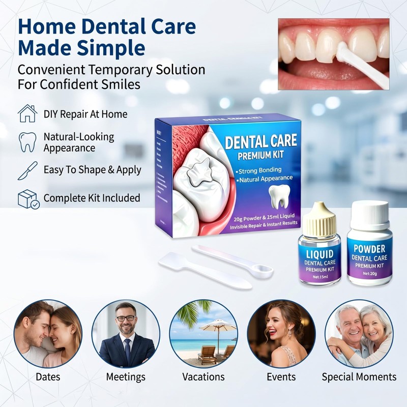 Avvchuy Filling Kit for Teeth, Temporary Chipped Tooth Repair Kit