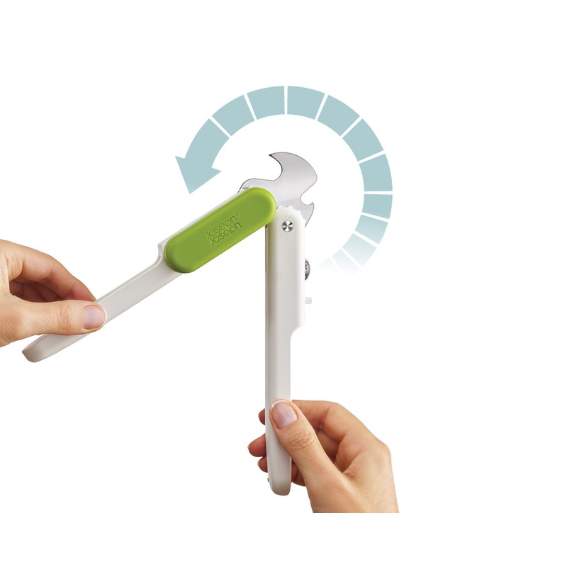 Joseph Joseph Duo 3-in-1 Can Opener, White/Green