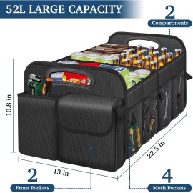 Car Trunk Organizer – Large Capacity, Waterproof, Collapsible for SUV & Sedan
