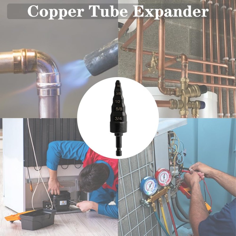 Saipor 2PCS Copper Tube Expander, 5 in1 Air Conditioner Copper