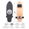 Swing Blade Skateboard Caster Board, 7 Ply Maple Wood Cruiser