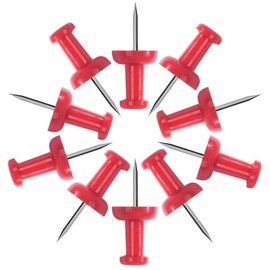VAPKER Push Pins Tacks 120Pcs DarkRed Thumb Tacks Larger Size Pin Map Tacks Plastic Head with Steel Point for Bulletin Board