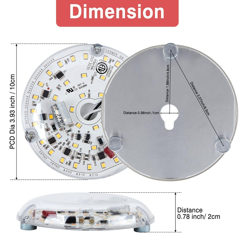 BeVisible N Glow 1 Pack 3.93'' Retrofit Light Kit for