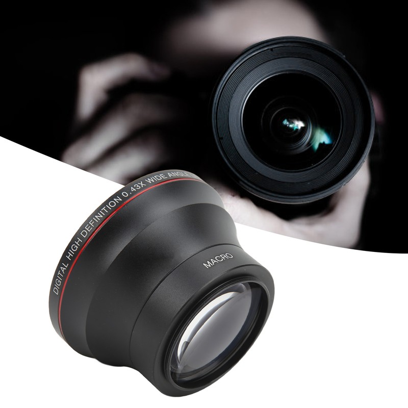 52mm 0.43X Wide Angle Lens Optical Glass Camera Lens with