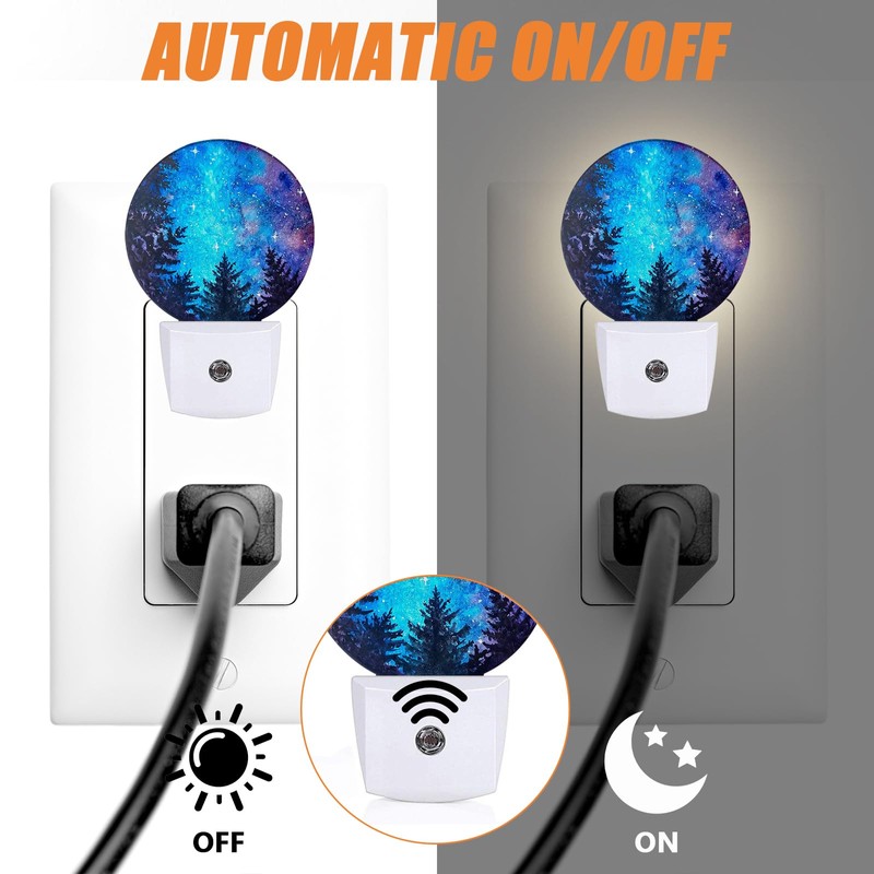 EMXION Northern Night Light,Forest Galaxy Sky Nightlight Plug into Wall