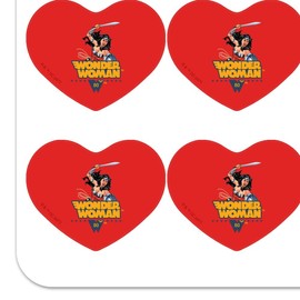 Wonder Woman 80th Warrior Red Heart Shaped Planner Calendar Scrapbook Craft Stickers