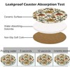 Vibiliyou Boho Drink Absorbent Retro Funky Mushroom Coasters,4pcs Boho Fun