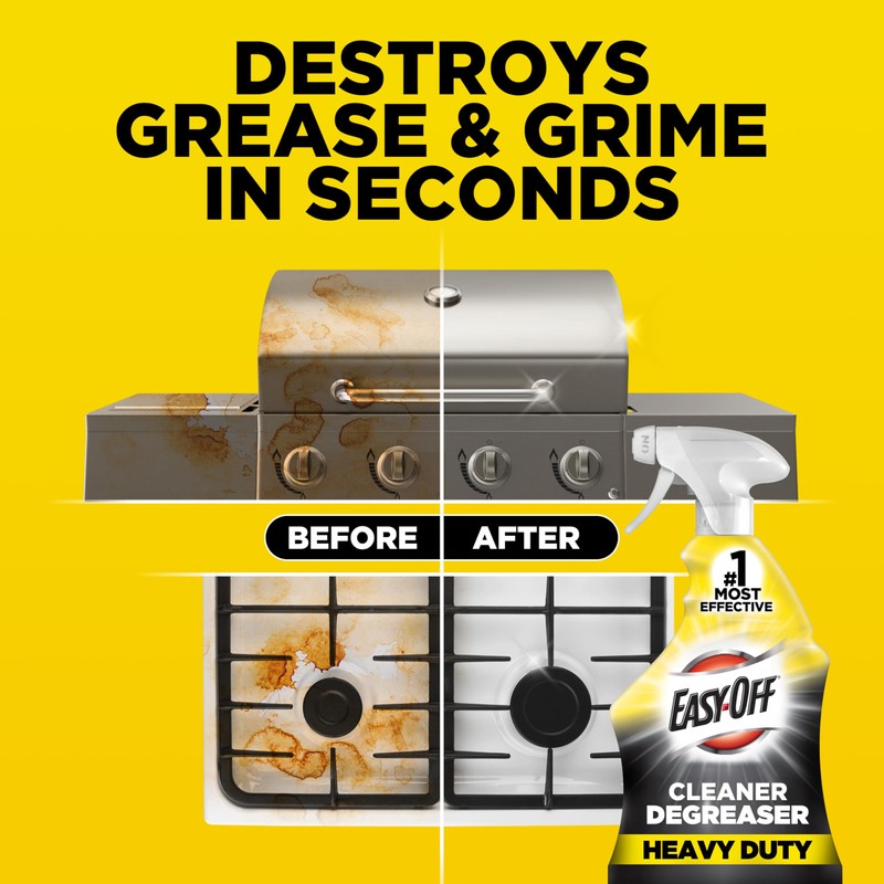 Easy-Off Heavy Duty Degreaser Cleaner Spray, 32 Ounce (Pack of
