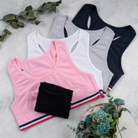 LOREZA ® 5 Girls' Cotton Bra Sports Bra Size 128-170, model 7