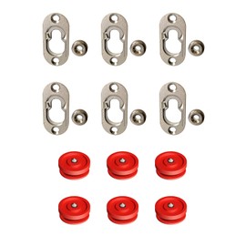 Button Fix Type 1 Flush Bracket Marker Guide Kit Connecting 90 Degree Panels (6X Metal Kits + 6X Marker Guides)
