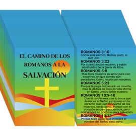 240pcs The Romans Road to Salvation Gospel Tracts Plan of Salvation Prayer Cards Pocket Little Jesus Bible Tracts Christian Tracts for Evangelism Church Gifts (EL CAMINO ROMANO, 3.5 x 2.24 In)