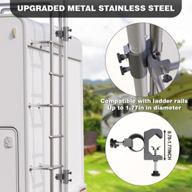 Kinchoix Starlink Pole Mount Gen 3 10FT Starlink Rv Mount with Starlink Gen 3 Pipe Adapter Fits 0.8-1.96 inch Ladder Rails