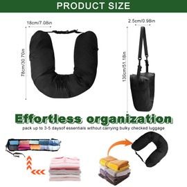 Yeria Fillable travel pillow made of plush material, fillable clothing neck pillow, neck pillow for airplane without filling, travel pillow for car or plane with 3D eye mask and ear plugs (fibres)