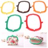 5Pcs Purse Frame Semicircle Candy Colors Curved Plastic DIY Bag