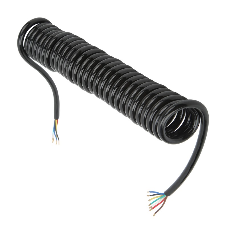Trailer Extension Coiled Cable 12.8ft 20AWG 7 Core Polyurethane Copper