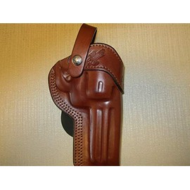 Braids Holsters Brown Leather Paddle Holster Select Gun and Right or Left Hand (Ruger gp 100 4.2" Right)