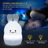 Tekemai Rabbit Night Light for Kids, Bedside Lamp for Children,