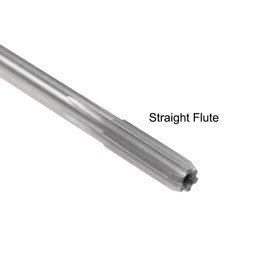 sourcing map 5.1mm Chucking Reamer, HSS Cobalt M35 Lathe Machine Reamer D4 6 Straight Flutes, Round Shank Milling Cutting Tool, for Stainless Steel Alloy Copper Metal