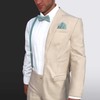MAY-TIE Herren Fliege Set | Hochzeitsfliege vegan vorgebunden | Leinen