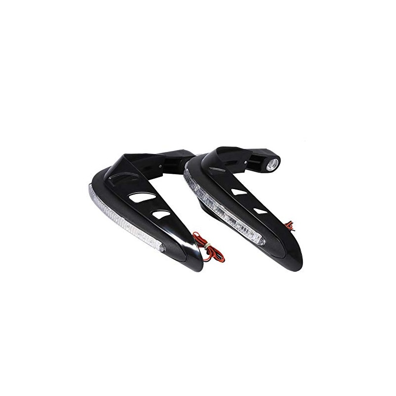 KIMISS Protector para manillar de moto, con luces LED, universal,
