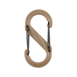Nite Ize SBP2-03-28BG S-Biner Plastic Size-2 Double Gated Carabiner, Coyote
