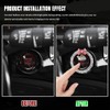 Lyxheth Cute Bow Bling Car Engine Stop Decoration Ring, Engine