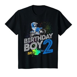 Kids Dirt Bike Rider 2 Years Old Motocross 2nd Birthday Boy T-Shirt