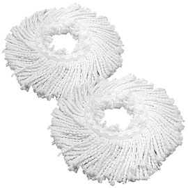 Lola Products Revolution Microfiber Spin Mop Refill, Braided Pad, Super Absorbent, Reusable & Machine Washable, Does Not Drip Or Streak, 2 Count