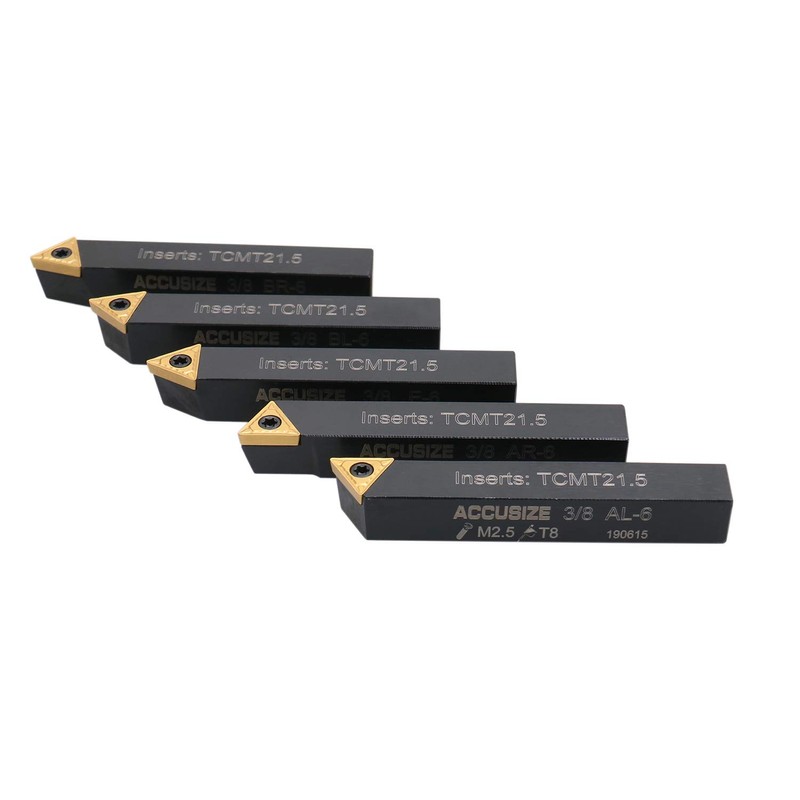 Accusize Industrial Tools 3/8 inch 5 pc Indexable Turning Tool