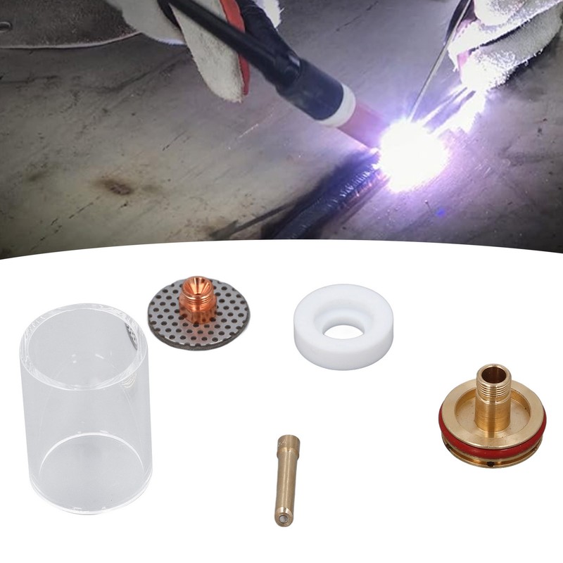 1 Set 5Pcs TIG Welding Torch Glass Cup Electrode Clamp
