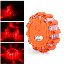 Garosa Luces de Emergencia LED Kit de Bengalas Led con Chaleco de Seguridad Borde de La Carretera Flashing Disc Beacon Reflectores de Señal para Barco de Camión