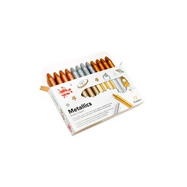 Scola Metallic Kids Crayons, 12 Pieces, Assorted Colours, Soft Wax, Suitable for 1+ Years, School Supplies, Art and Crafts Projects, Children's Craft Projects, Ideal for Kids