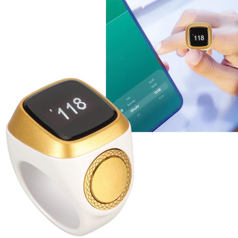 Intelligent Counter Ring, Vibration Reminder, Time Display, Counting Finger Ring,