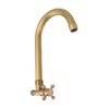 Antique Brass Basin Faucet with Cross Knob Single Handle Faucet