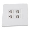 Cat 6 Ethernet Wall Plate 4 Ports Detachable Female to