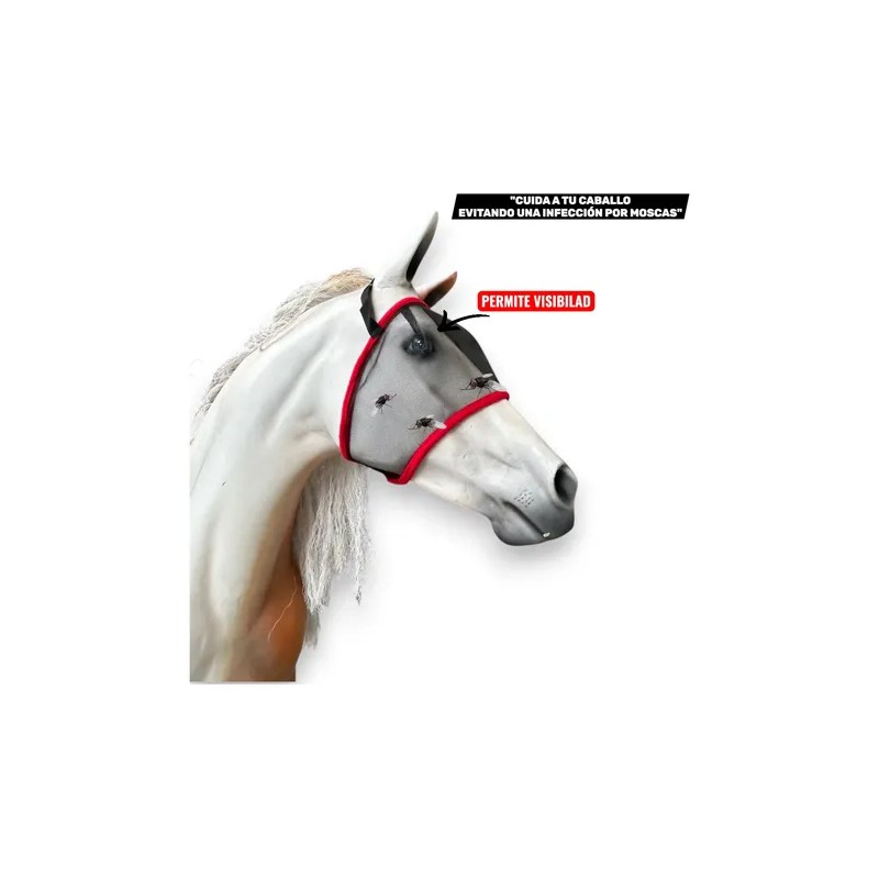 Mascara Protector Repelente Cubre Moscas Caballo