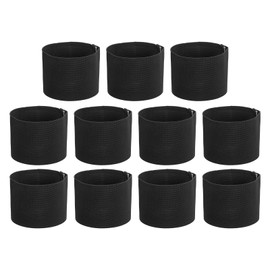 PATIKIL Fußball Kapitänsbinde, 11 Stück Kapitänsarmbänder für Fußball Elastische Kapitänsbinde Sport Kapitänsarmbänder für Jugendliche Erwachsene Fußballteamtraining Schwarz