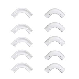 EZRODI 10 Pack 1/4 inch RO Tubing Elbow Mounting Clip Flow Bend Clip to Support Tube and elimiate kinking(Pack of 10) (10, 1/4 inch O.D. Tubing), White